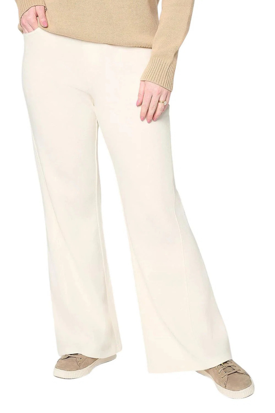Denim & Co. Women's Active Pull-On Knit Jogger Pants Bleached Sand - Regular